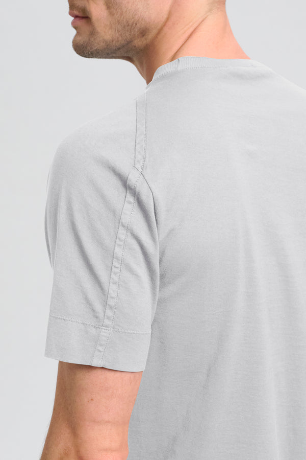 T-shirt girocollo regular-fit in jersey di cotone con bordo collo in maglia | 1017.CFUTRC1360.U01