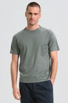 Cotton jersey roundneck regular-fit t-shirt with knitted neck edge | 1017.CFUTRC1360.U13