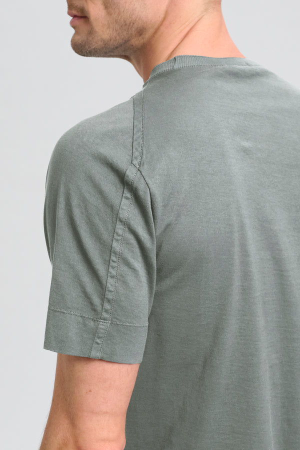 Cotton jersey roundneck regular-fit t-shirt with knitted neck edge | 1017.CFUTRC1360.U13