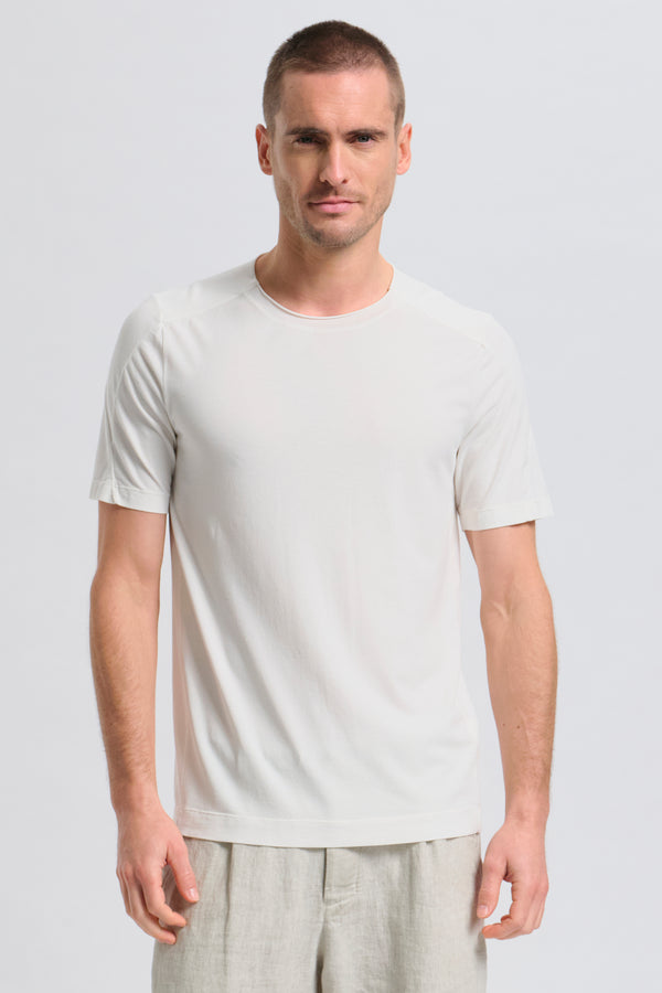 T-shirt regular-fit in jersey di cotone crepe elasticizzato | 1017.CFUTRC4390.U01
