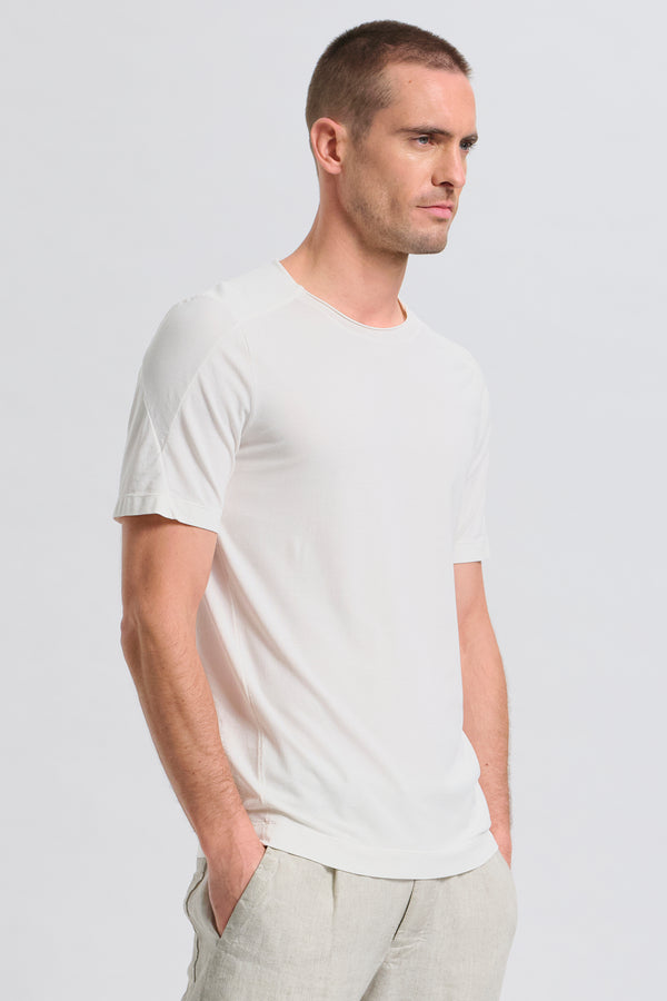 T-shirt regular-fit in jersey di cotone crepe elasticizzato | 1017.CFUTRC4390.U01