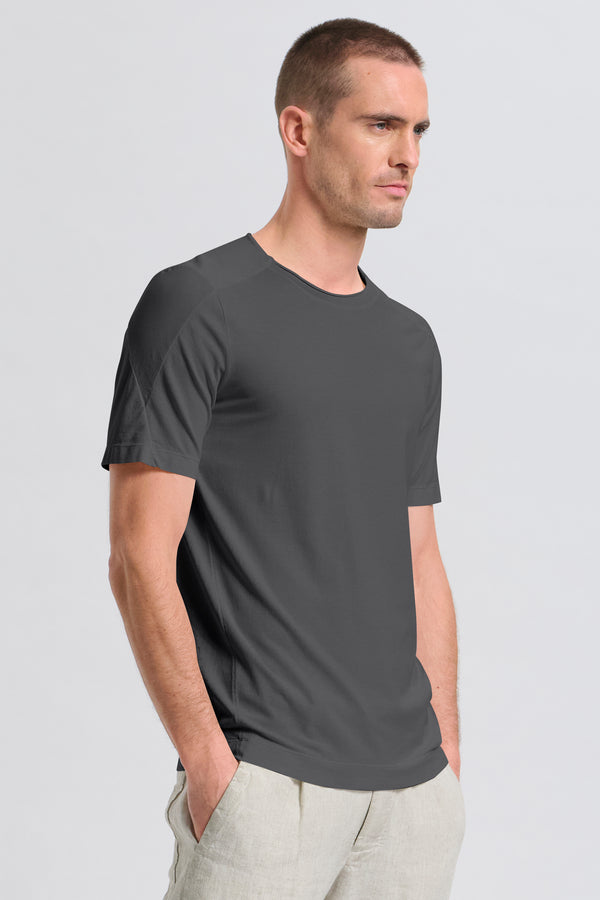 T-shirt regular-fit in jersey di cotone crepe elasticizzato | 1017.CFUTRC4390.U12
