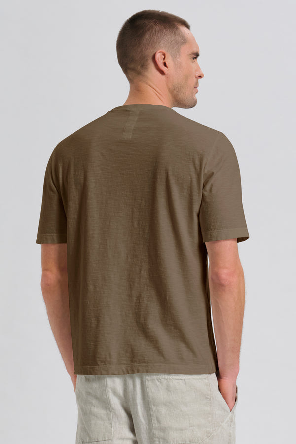 T-shirt loose-fit in jersey malfilè di cotone fiammato con inserti in maglia con punto spinato | 1017.CFUTRC5400.U06