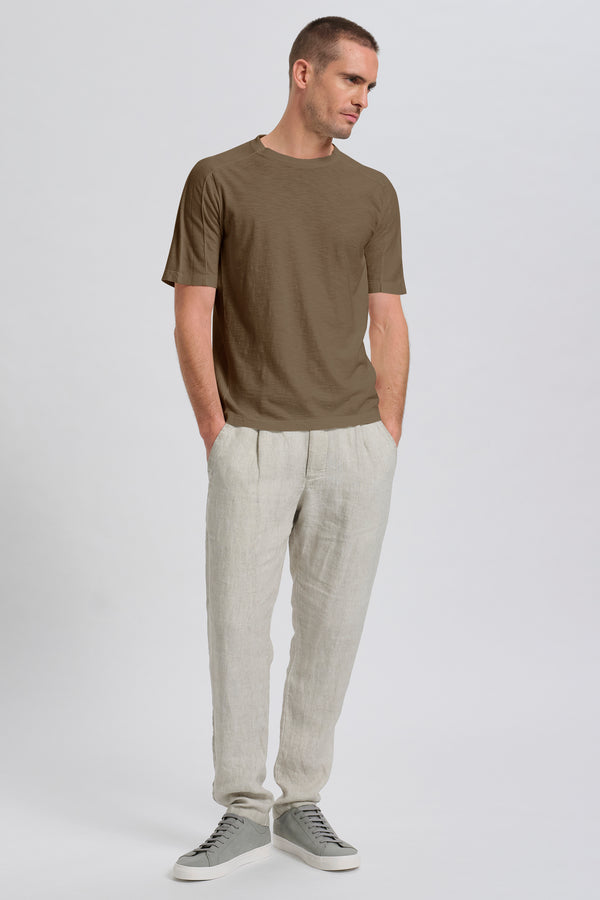 T-shirt loose-fit in jersey malfilè di cotone fiammato con inserti in maglia con punto spinato | 1017.CFUTRC5400.U06