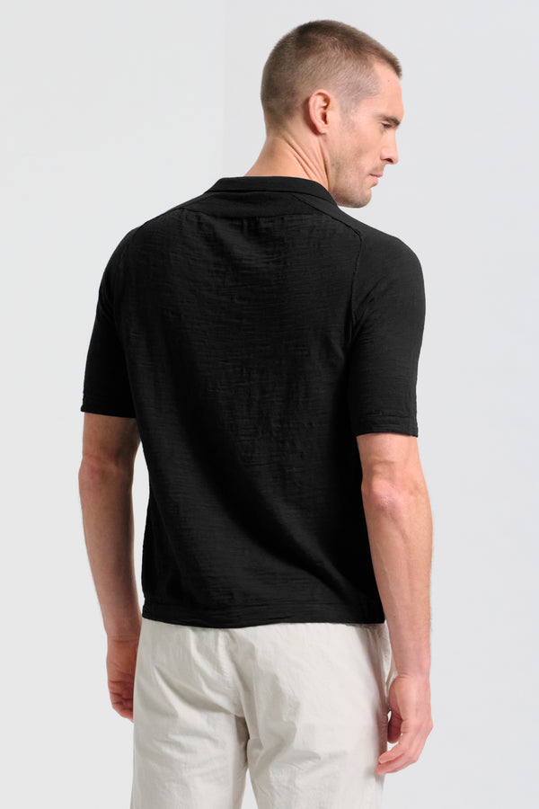 Polo con collo derby regular-fit a manica corta in cotone fiammato | 1017.CFUTRC8432.U10