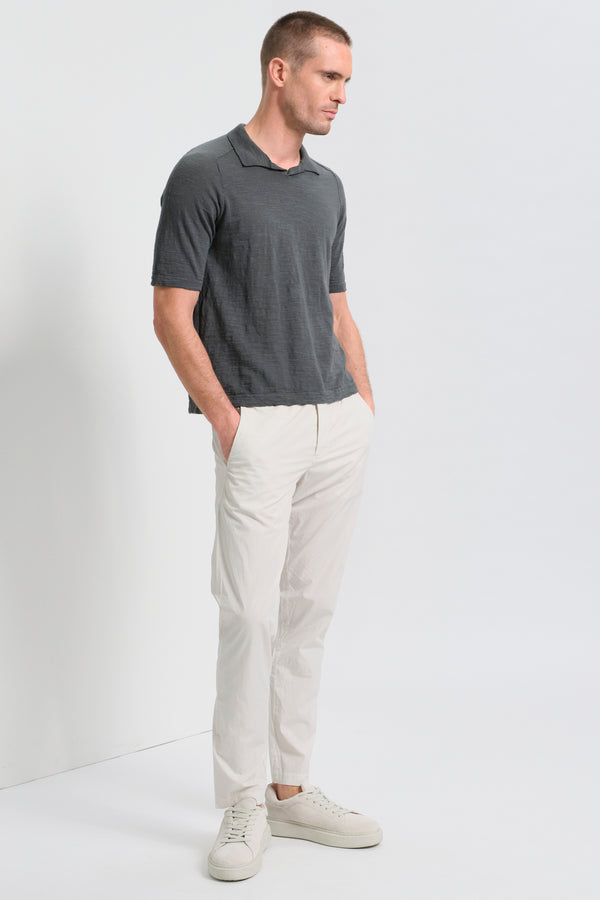 Polo con collo derby regular-fit a manica corta in cotone fiammato | 1017.CFUTRC8432.U12