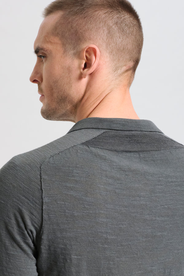 Polo con collo derby regular-fit a manica corta in cotone fiammato | 1017.CFUTRC8432.U12