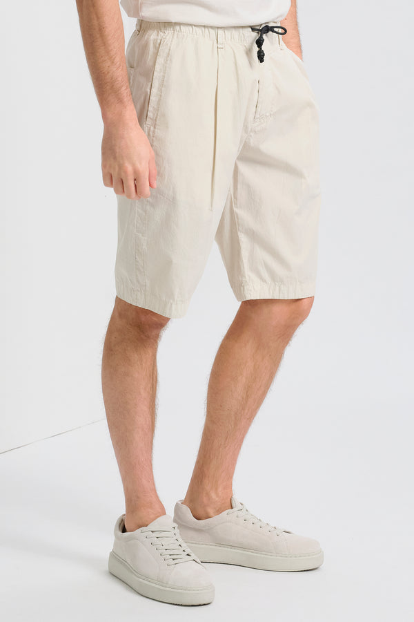 Bermuda jogger regular-fit in tela di cotone con cintura elastica | 1017.CFUTRCB113.U02