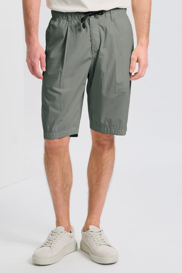 Bermuda jogger regular-fit in tela di cotone con cintura elastica | 1017.CFUTRCB113.U13