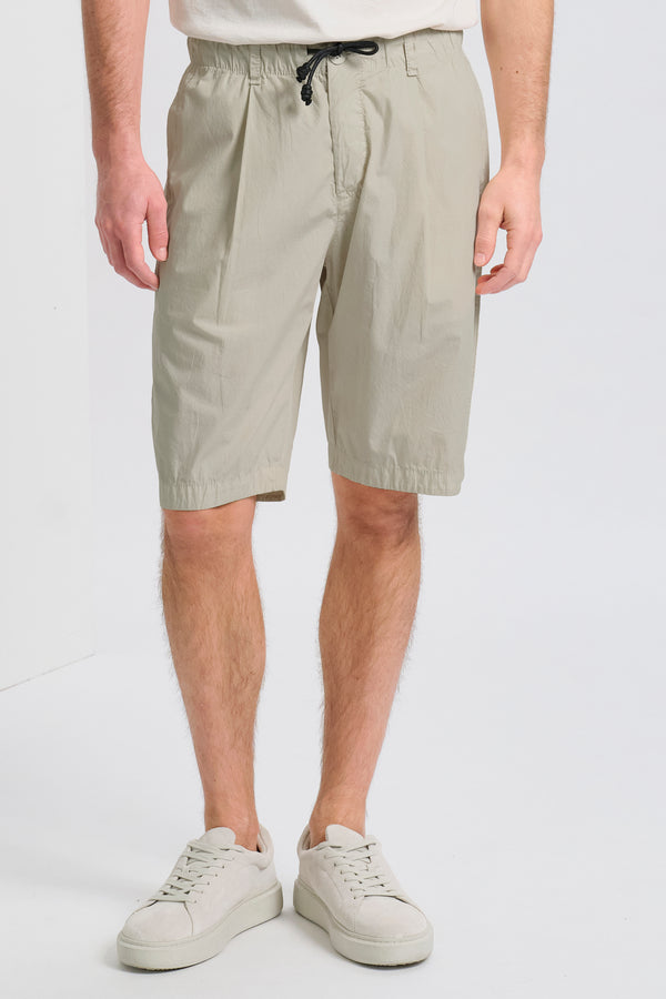 Bermuda jogger regular-fit in tela di cotone con cintura elastica | 1017.CFUTRCB113.U13