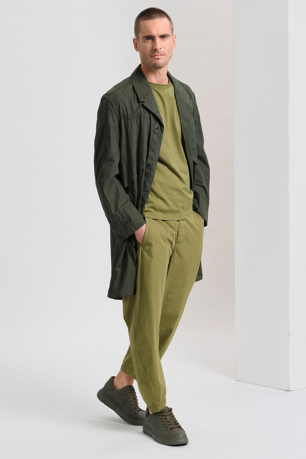 Trench water repellent regular-fit in tela di cotone con inserti di lino. schiena a coda di rondine | 1017.CFUTRCB117WR.U04