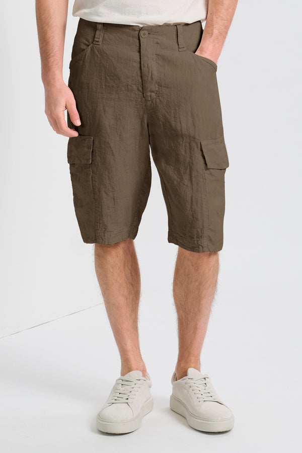 Bermuda cargo regular fit in lino | 1017.CFUTRCD132.U06