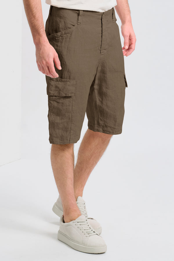 Bermuda cargo regular fit in lino | 1017.CFUTRCD132.U06