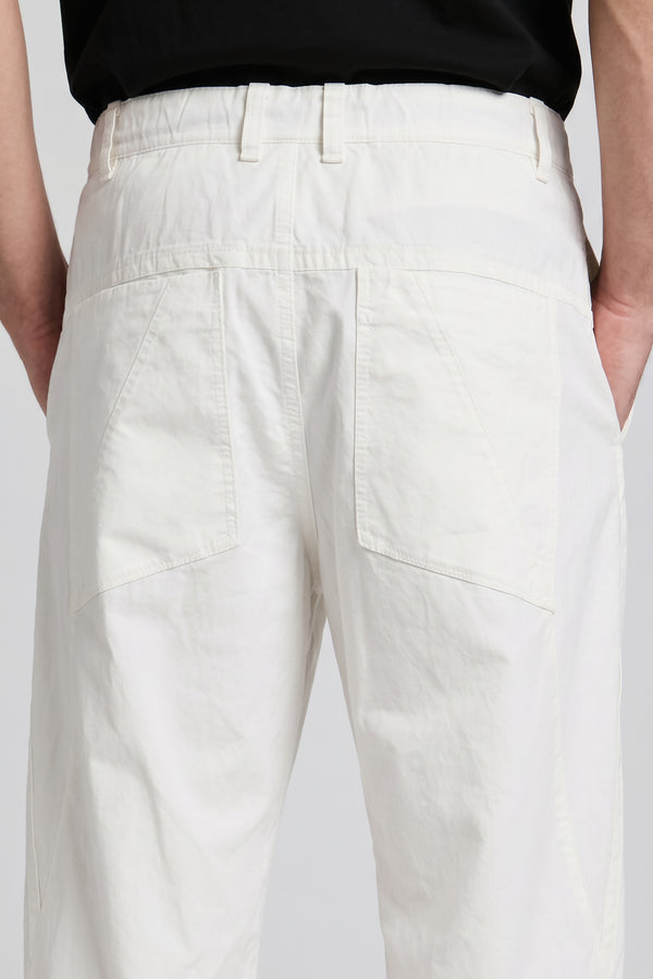 Tobi-Hose im Loose Fit aus dichtem Leinen-Baumwoll-Gewebe mit elastischem Komfortbund hinten | 1017.CFUTRCE140.U01