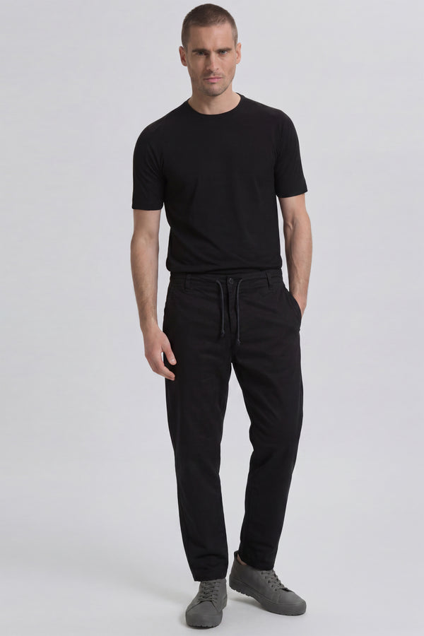 Tobi loose-fit trousers in linen and cotton with elastic comfort belt at the back | 1017.CFUTRCE140.U10