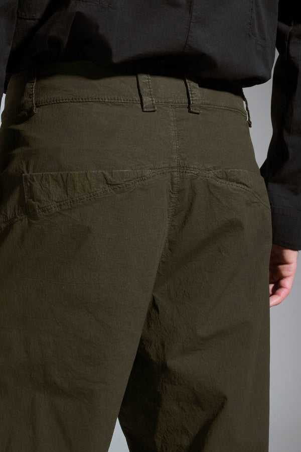 Pantalone ergonomico loose-fit in cotone crepe elasticizzato | 1017.CFUTRCG161.U04