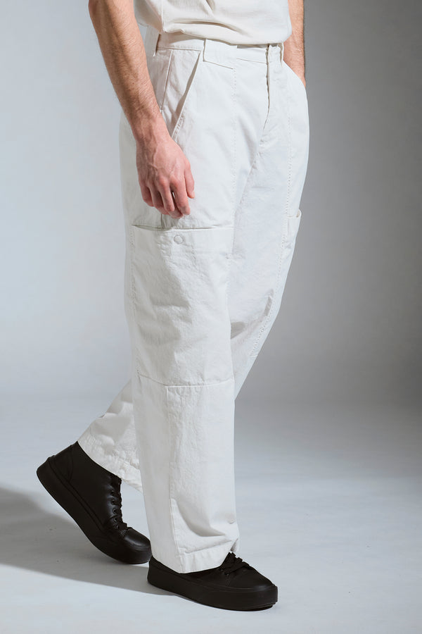 Pantalone cargo wide fit in gabardine compatto di cotone | 1017.CFUTRCI186.U01