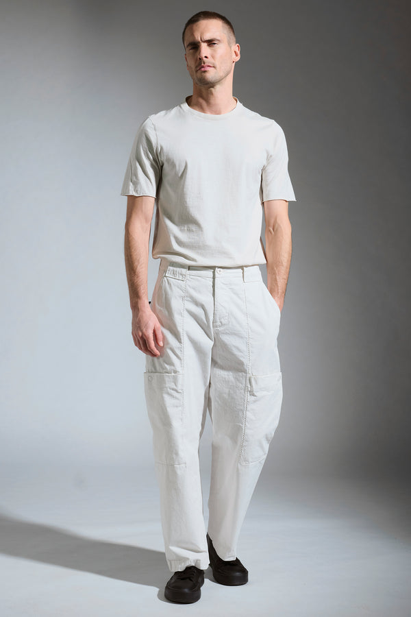 Pantalone cargo wide fit in gabardine compatto di cotone | 1017.CFUTRCI186.U01