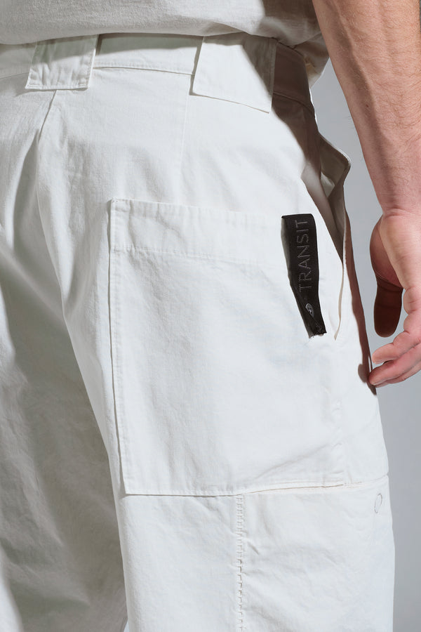 Pantalone cargo wide fit in gabardine compatto di cotone | 1017.CFUTRCI186.U01