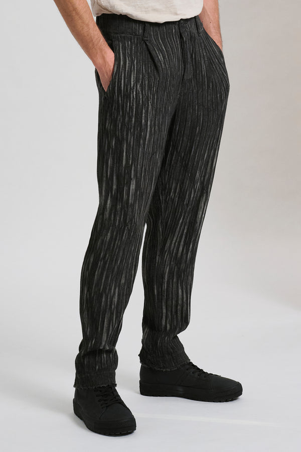 Hose im Loose Fit aus strukturierter Viskose mit Nadelstreifen, kalt gefärbt | 1017.CFUTRCJ190E.U210