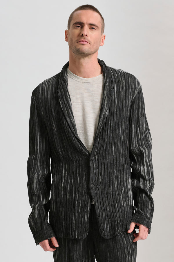 Giacca loose fit in gessato armaturato di viscosa con tintura a freddo | 1017.CFUTRCJ191E.U210