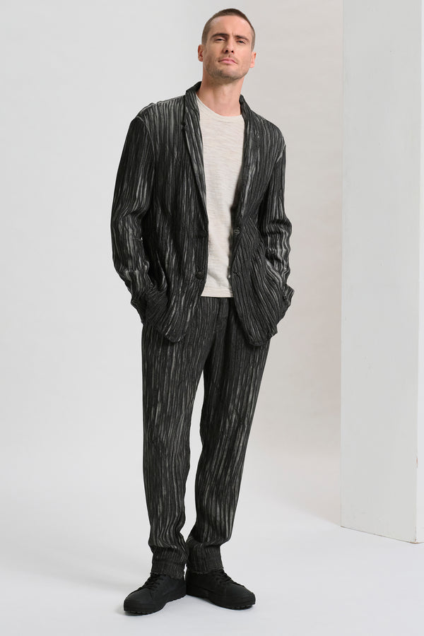 Giacca loose fit in gessato armaturato di viscosa con tintura a freddo | 1017.CFUTRCJ191E.U210