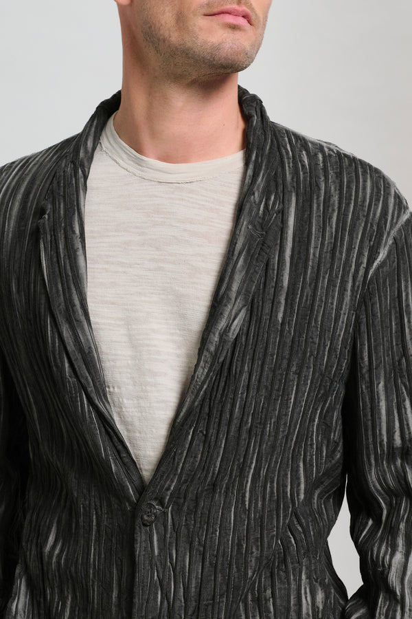 Giacca loose fit in gessato armaturato di viscosa con tintura a freddo | 1017.CFUTRCJ191E.U210