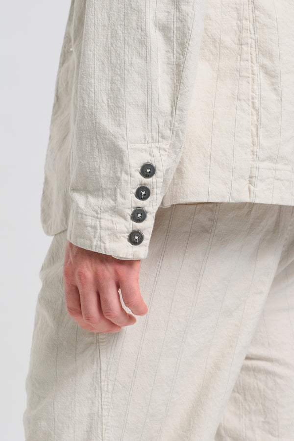 Giacca regular fit in tela spessa e rigata di cotone fiammato | 1017.CFUTRCL211.U302