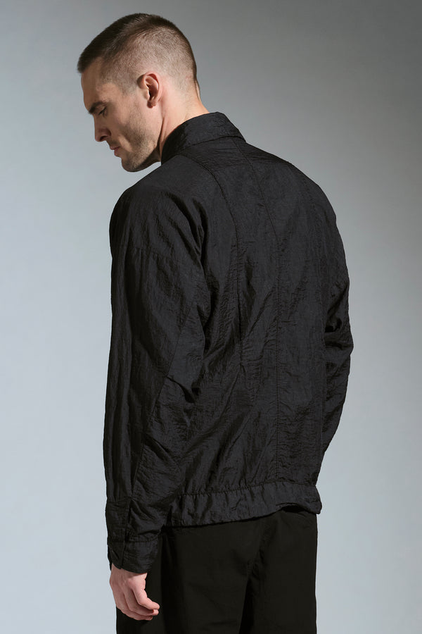 Surchemise ouverte boutonnée en toile de polyamide déperlante | 1017.CFUTRCM220WR.U10