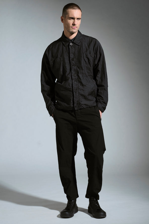 Surchemise ouverte boutonnée en toile de polyamide déperlante | 1017.CFUTRCM220WR.U10