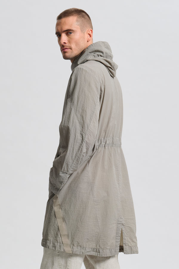 Water-repellent loose fit hooded parka in polyamide with press studs opening | 1017.CFUTRCM222WR.U13