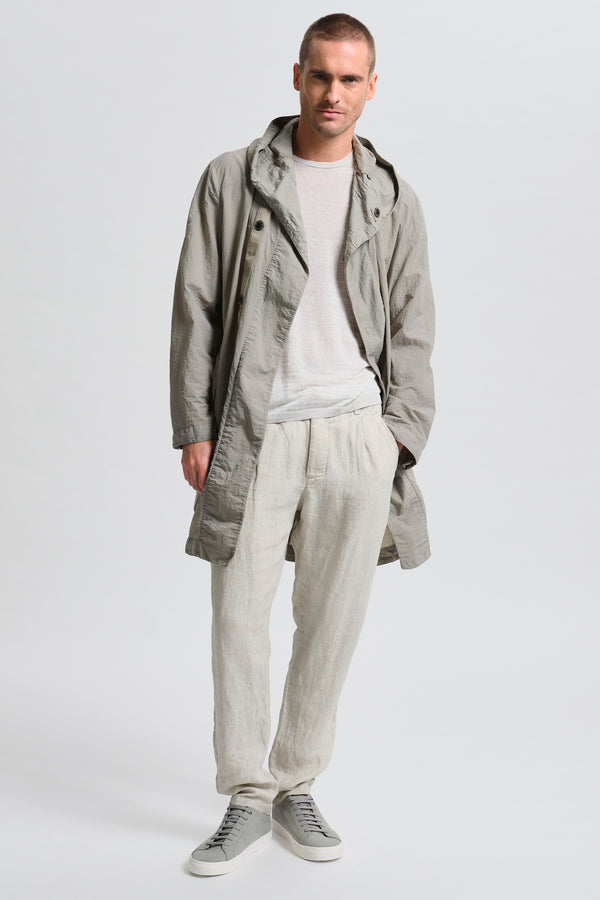 Water-repellent loose fit hooded parka in polyamide with press studs opening | 1017.CFUTRCM222WR.U13