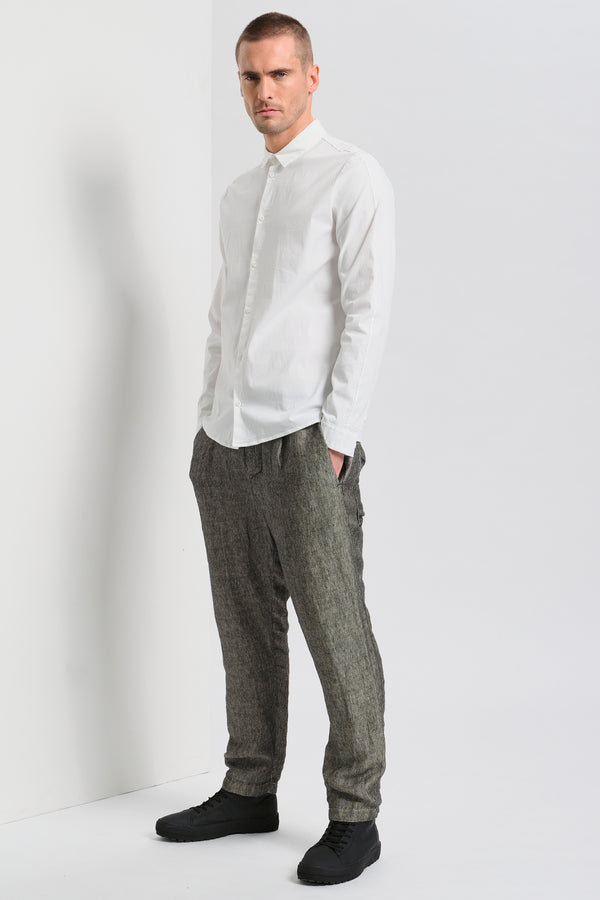 Camicia regular fit in popeline stretch. cuciture in punto pettine su spalle, maniche e centro dietro | 1017.CFUTRCU300.U00