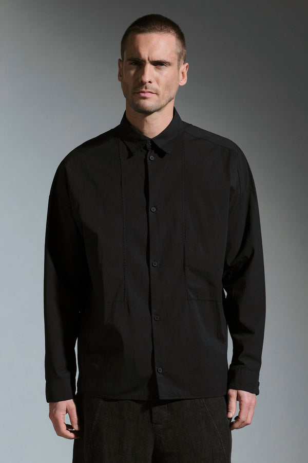 Camicia oversize in popeline stretch | 1017.CFUTRCU305.U10