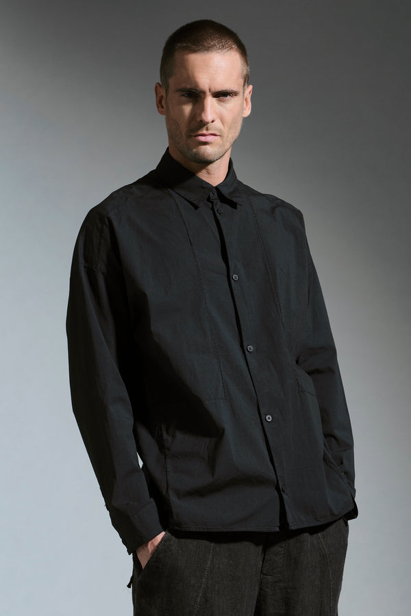 Camicia oversize in popeline stretch | 1017.CFUTRCU305.U10