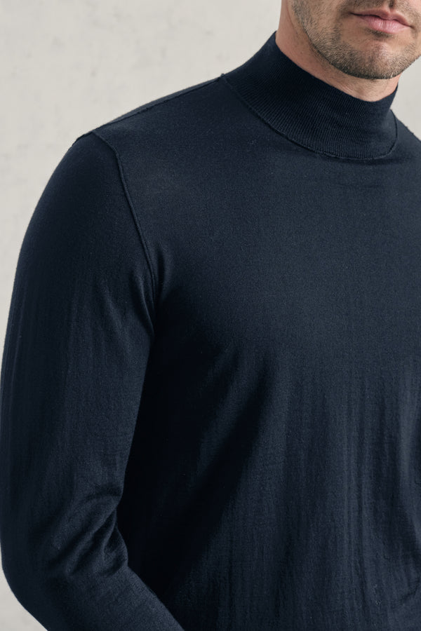 Virgin wool regular-fit mock turtleneck knit | 1019.CFUTRE11463.U05