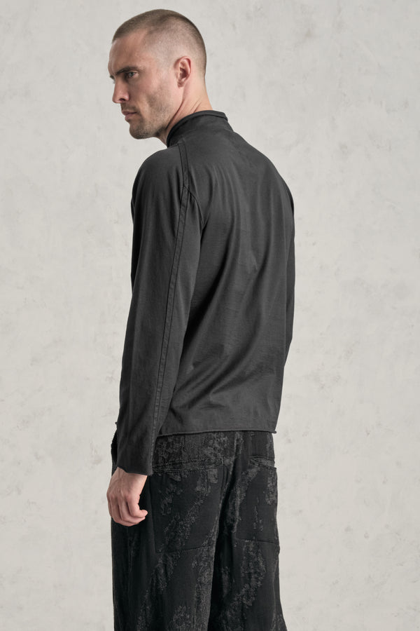 Turtle neck loose-fit in jersey di cotone con collo alto incrociato | 1019.CFUTRE1361.U10