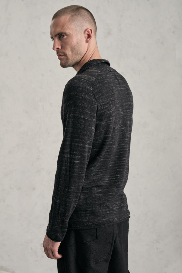 Polo regular-fit a vaniset in misto lana con filato stampato e dettagli di ricamo a mano | 1019.CFUTRE15501.U310