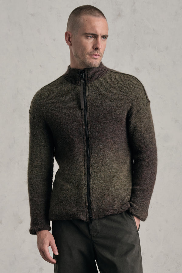 Plattierte Jacke im Regular Fit mit Space-Dye-Garn aus Woll-Alpaka-Mix mit Futter aus Baumwolljersey | 1019.CFUTRE19541.U309