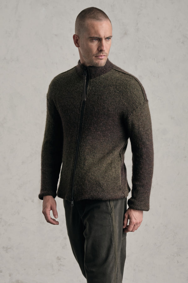 Plattierte Jacke im Regular Fit mit Space-Dye-Garn aus Woll-Alpaka-Mix mit Futter aus Baumwolljersey | 1019.CFUTRE19541.U309
