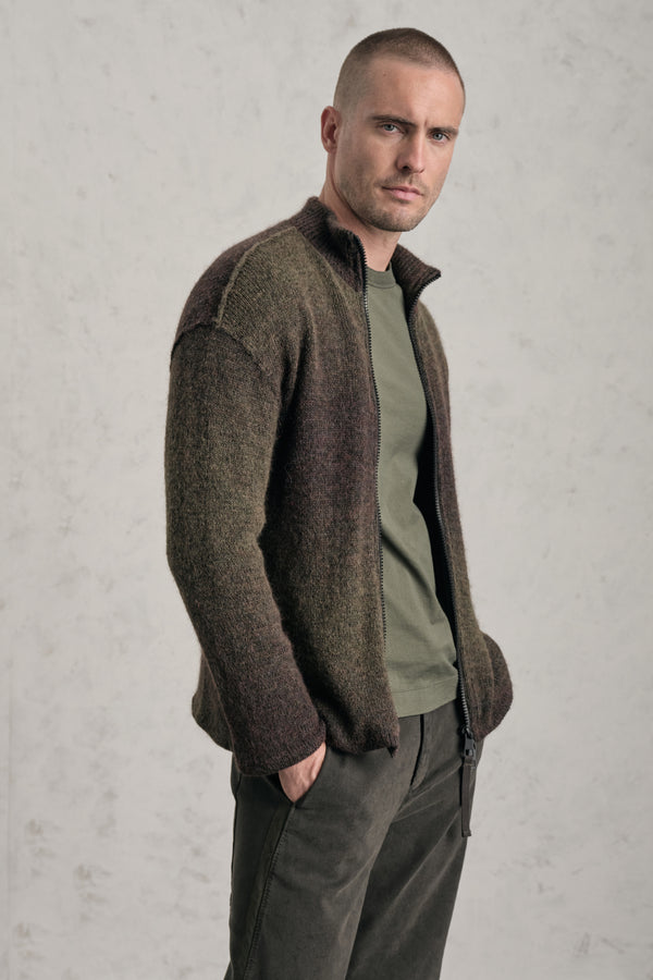 Plattierte Jacke im Regular Fit mit Space-Dye-Garn aus Woll-Alpaka-Mix mit Futter aus Baumwolljersey | 1019.CFUTRE19541.U309