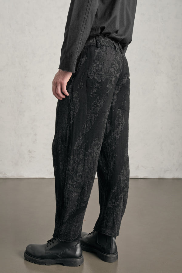 Loose-fit tobi trousers in jacquard knit wool and viscose | 1019.CFUTRE21560.U310