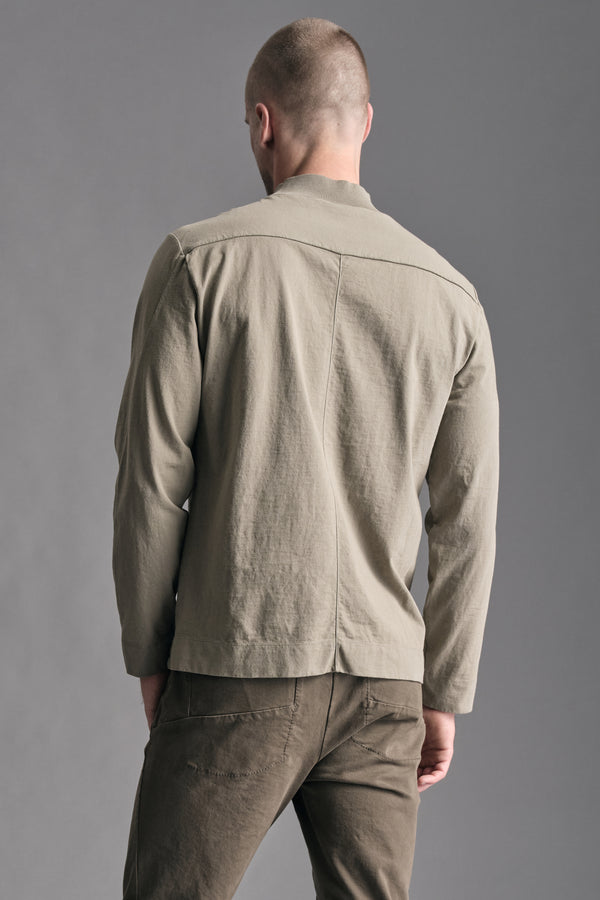 Cotton jersey T-shirt with half-knit collar and patch pocket with CORDING application | 1019.CFUTRE4391.U13