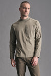 Cotton jersey T-shirt with half-knit collar and patch pocket with CORDING application | 1019.CFUTRE4391.U13