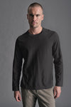 T-shirt regular-fit in jersey di cotone e cashemere con collo in maglia | 1019.CFUTRE6410.U12
