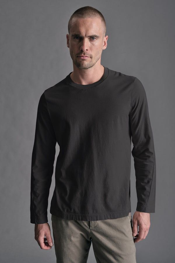 T-shirt regular-fit in jersey di cotone e cashemere con collo in maglia | 1019.CFUTRE6410.U12