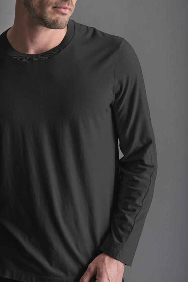 T-shirt regular-fit in jersey di cotone e cashemere con collo in maglia | 1019.CFUTRE6410.U12