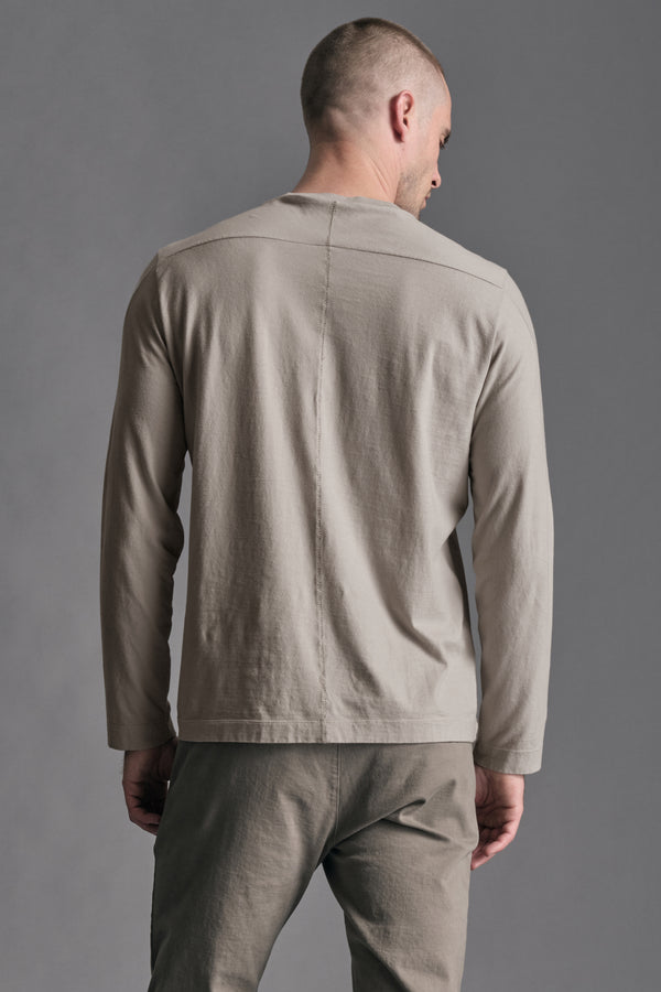 T-shirt regular-fit in jersey di cotone e cashemere con collo in maglia | 1019.CFUTRE6410.U13
