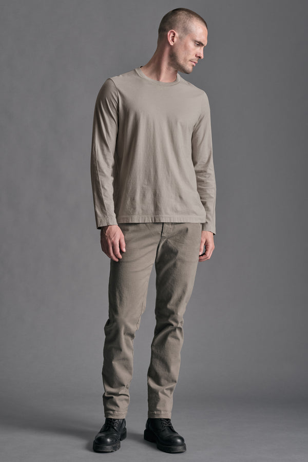 T-shirt regular-fit in jersey di cotone e cashemere con collo in maglia | 1019.CFUTRE6410.U13
