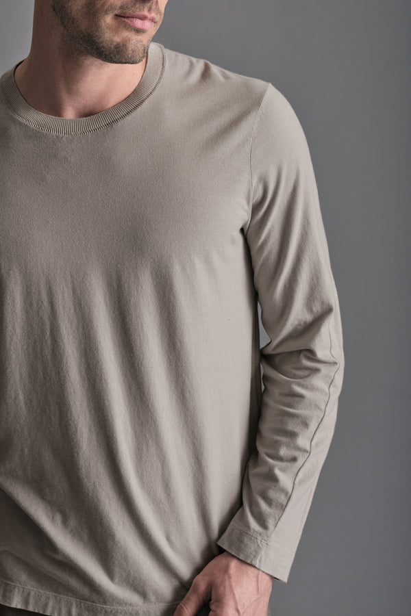T-shirt regular-fit in jersey di cotone e cashemere con collo in maglia | 1019.CFUTRE6410.U13